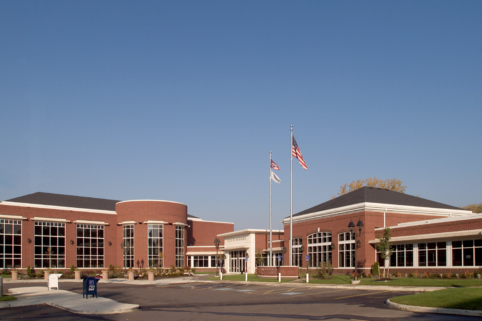 Entrance and parking lot