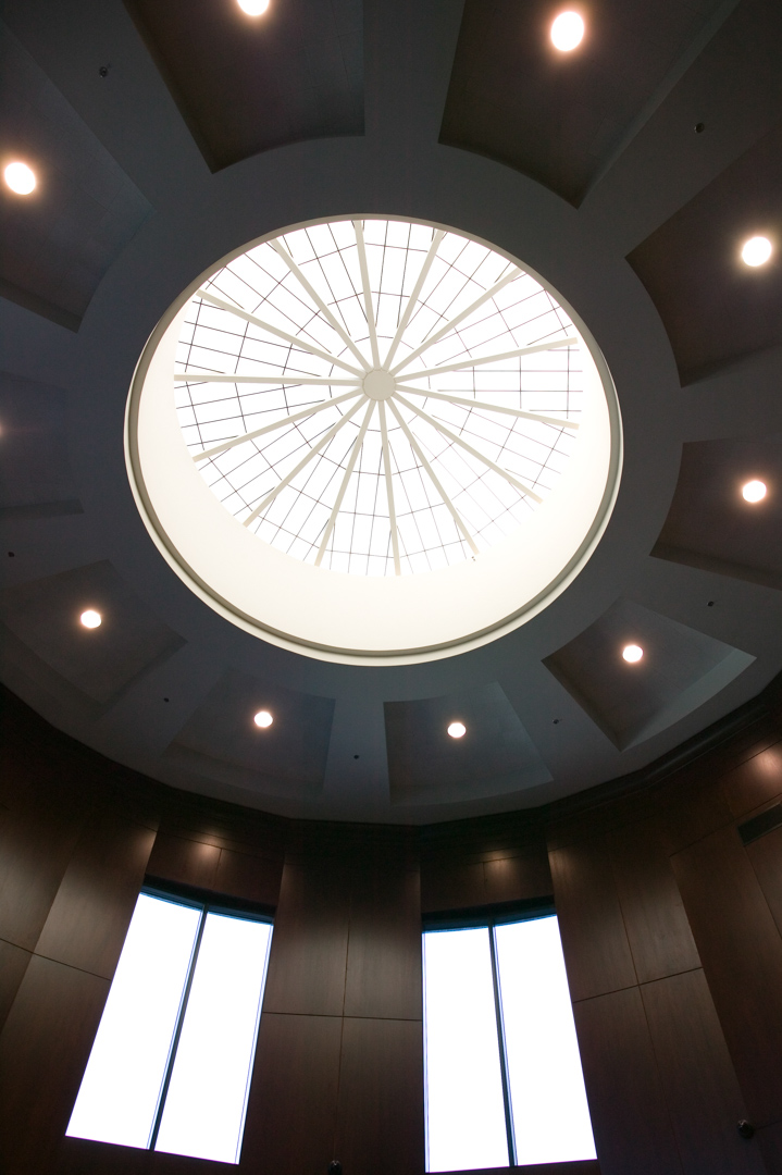 Skylight above entrance rotunda