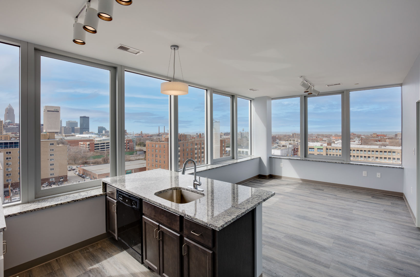 Apartment interior, northwest corner