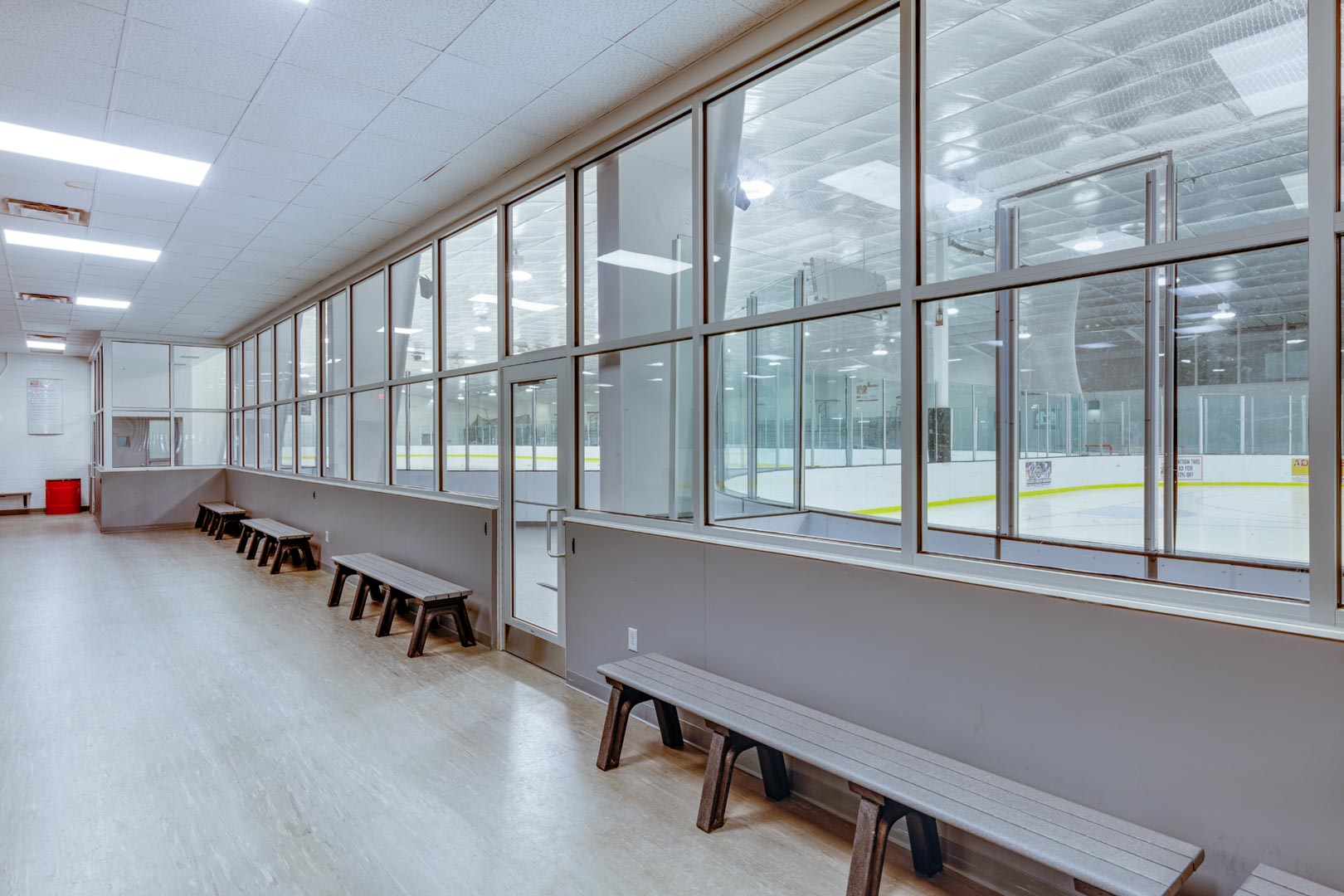 Glass enclosed observation area