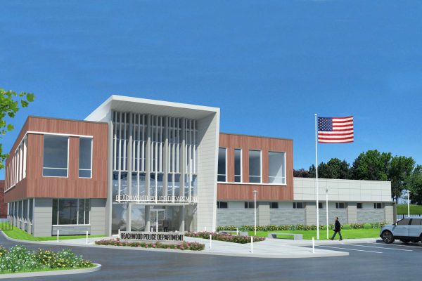 Exterior rendering of proposed police department