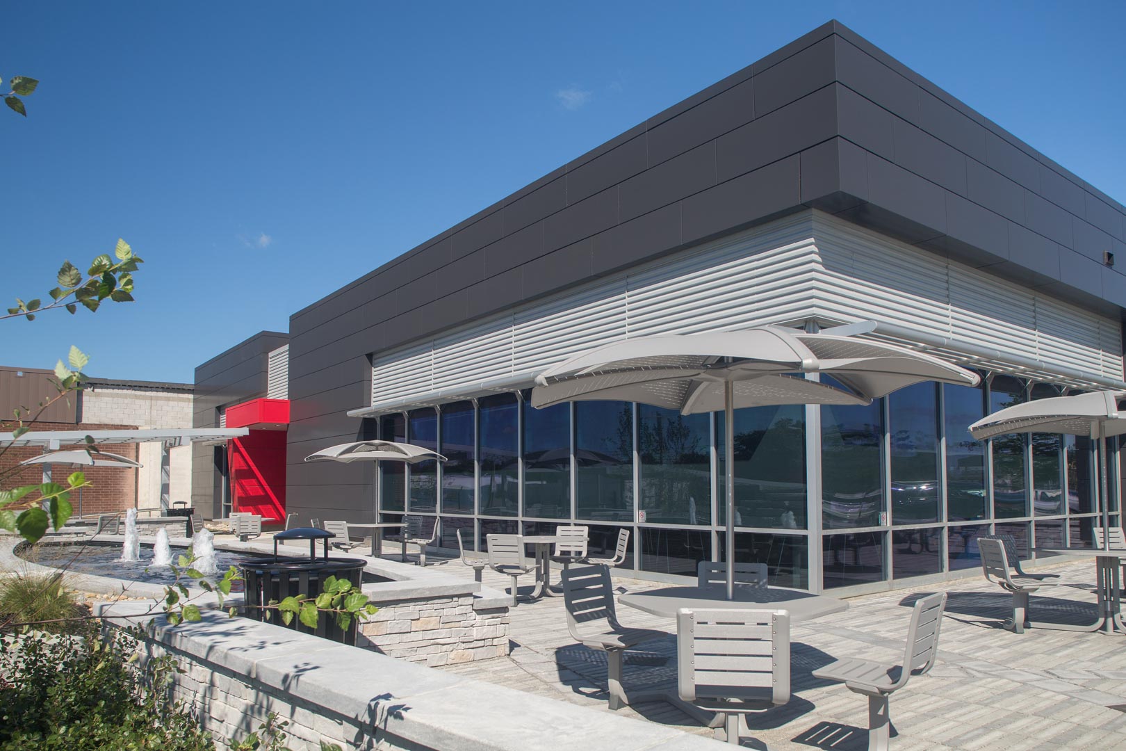 Patio adjacent to employee day room