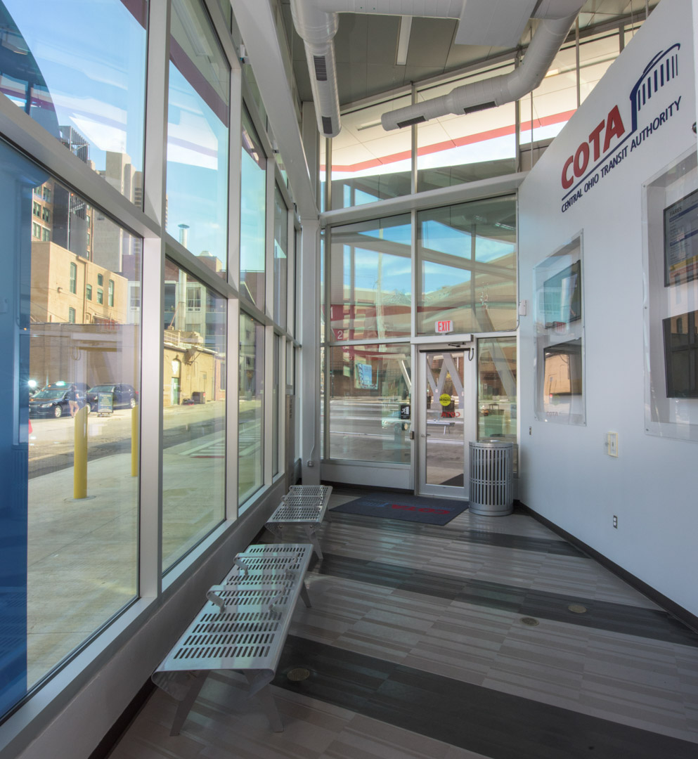 Entrance to terminal lobby