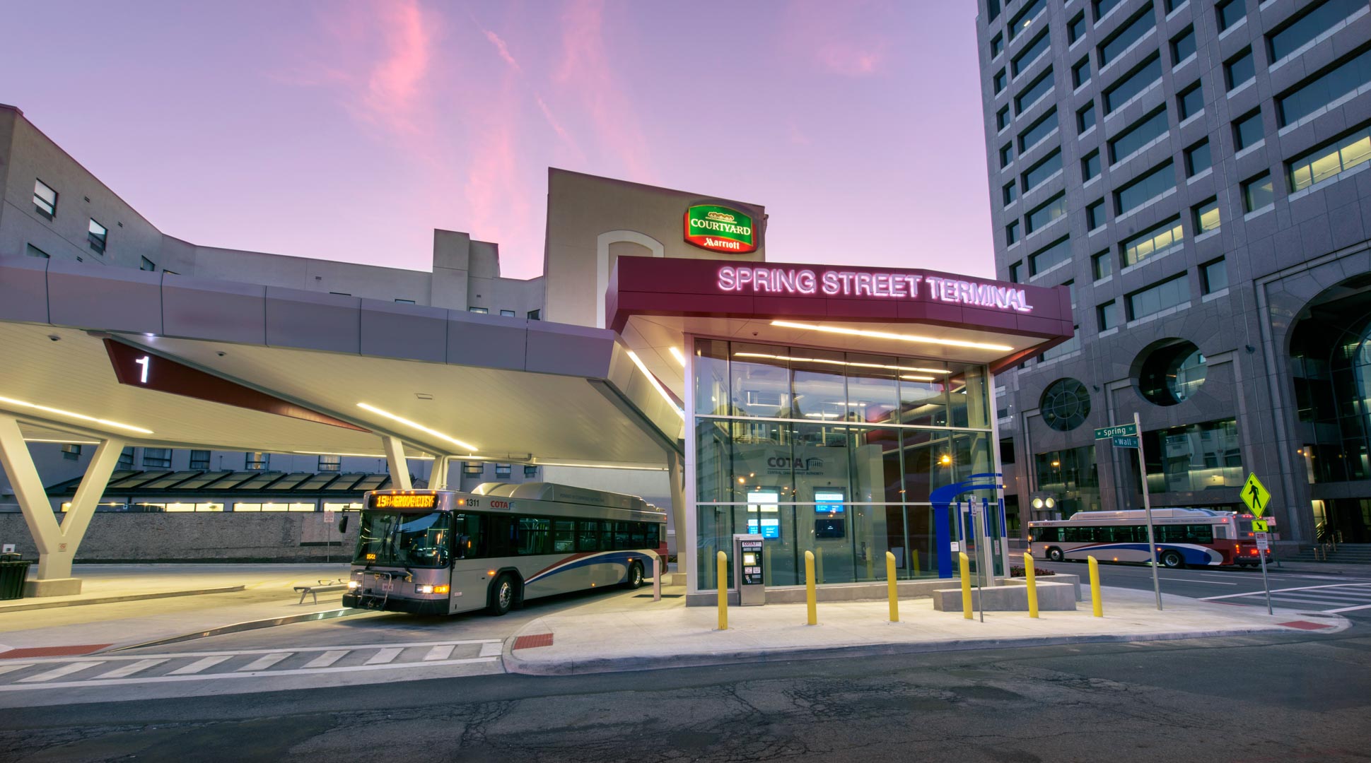 Alternate view of terminal exterior