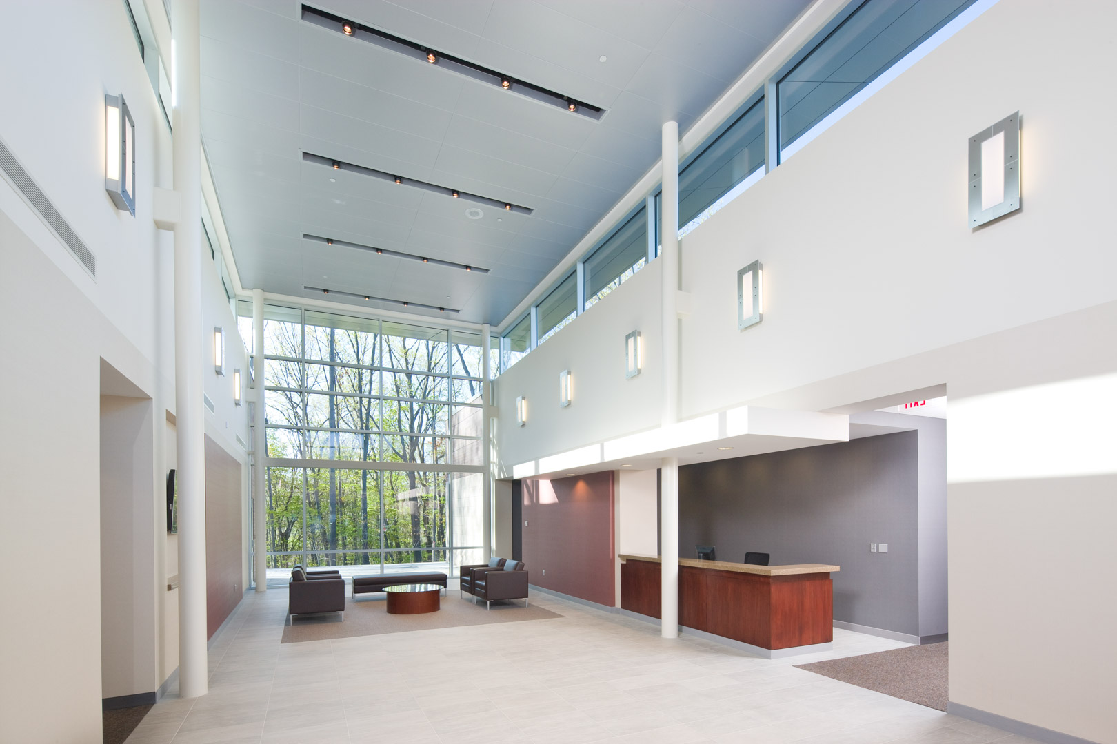 Alternate view of double-height lobby