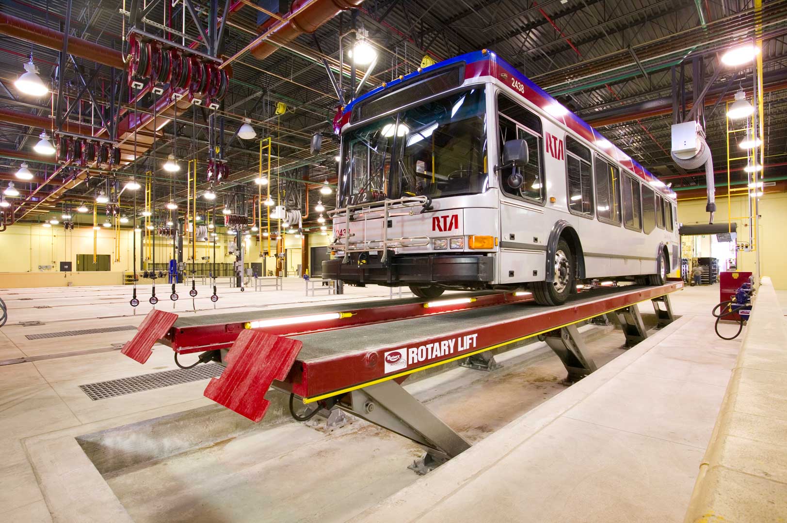 Service garage interior