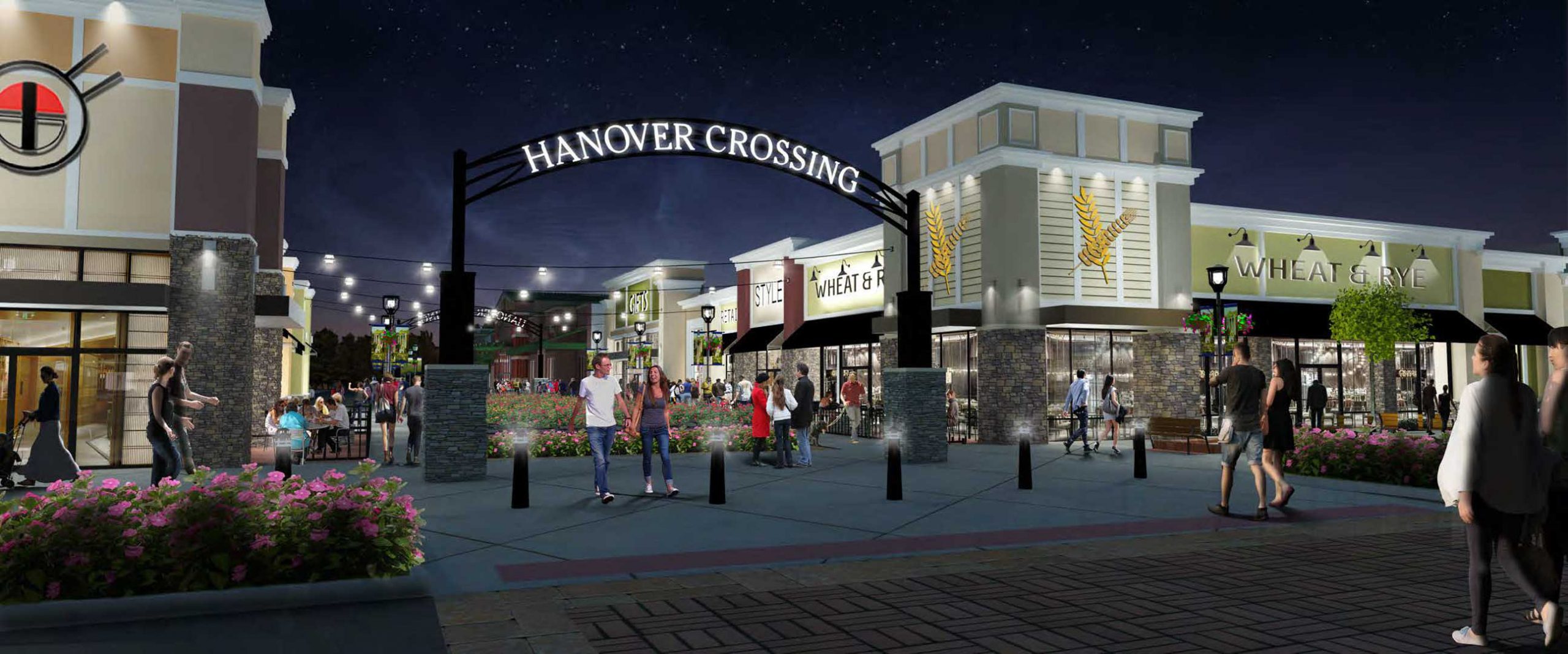 Exterior concept rendering at night