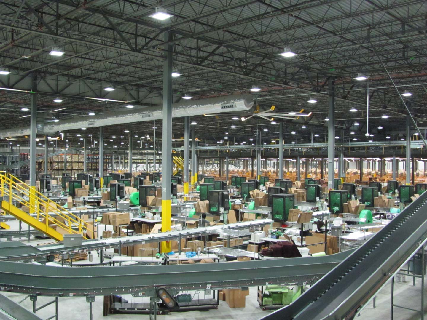 Alternate view of fulfillment center interior