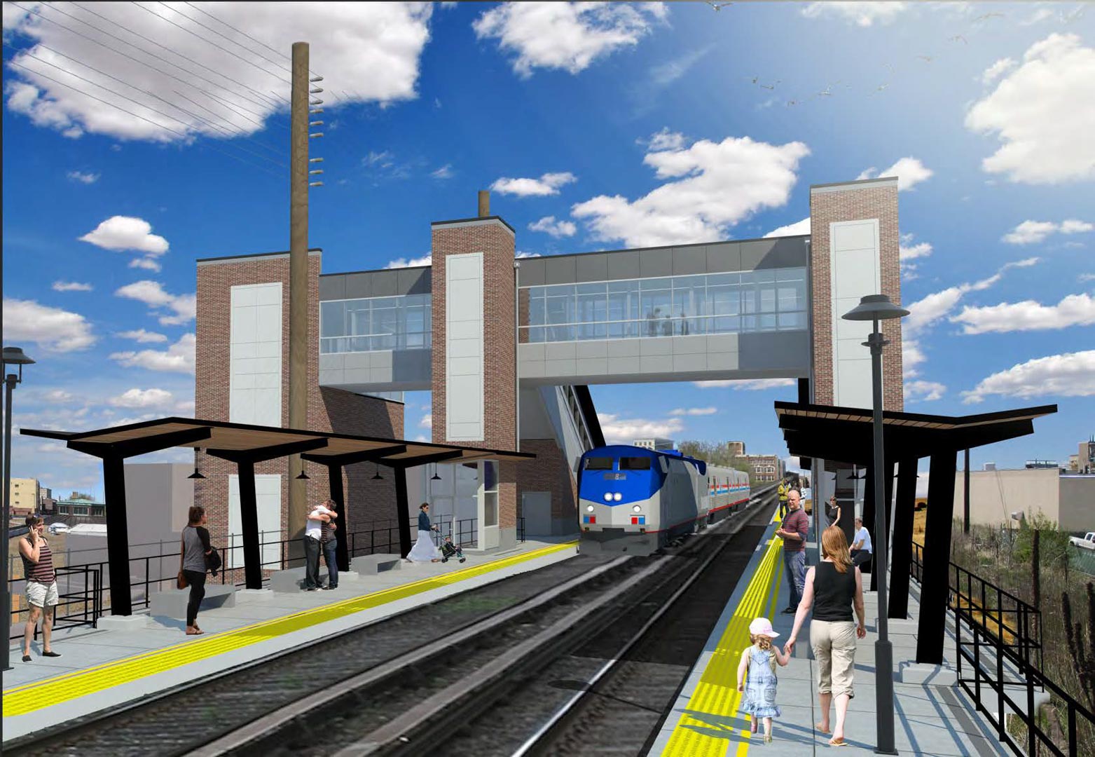 Rendering of east rail platform concept