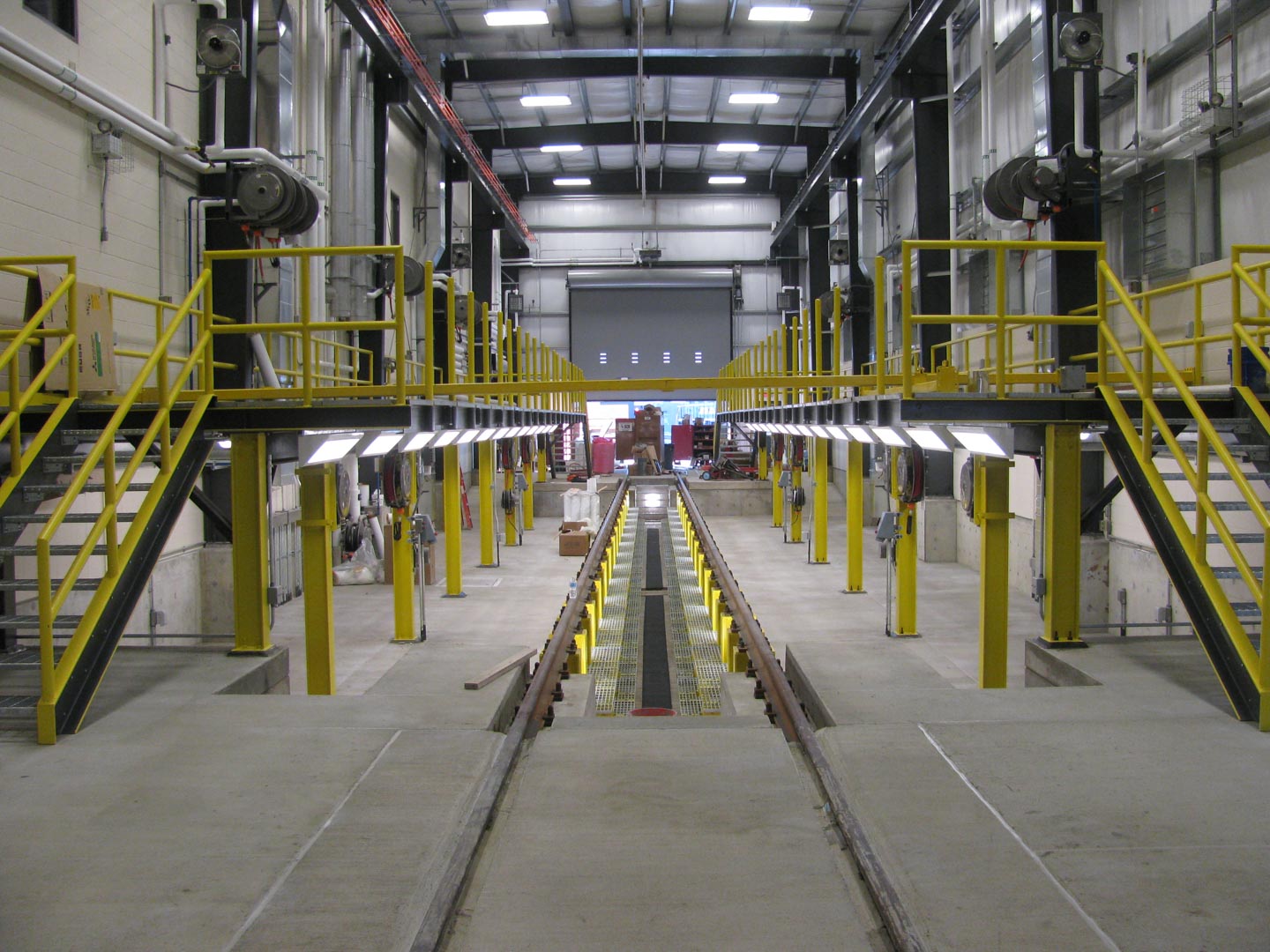 Service bay interior