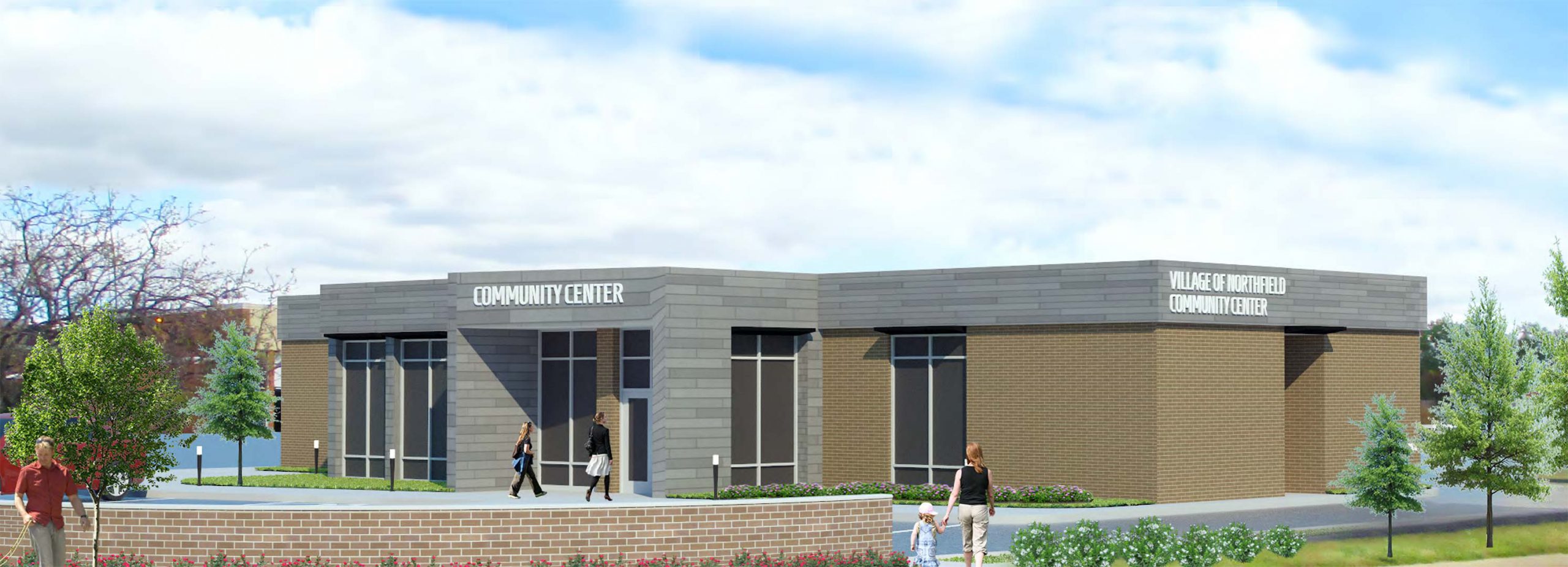 Exterior rendering of proposed community center