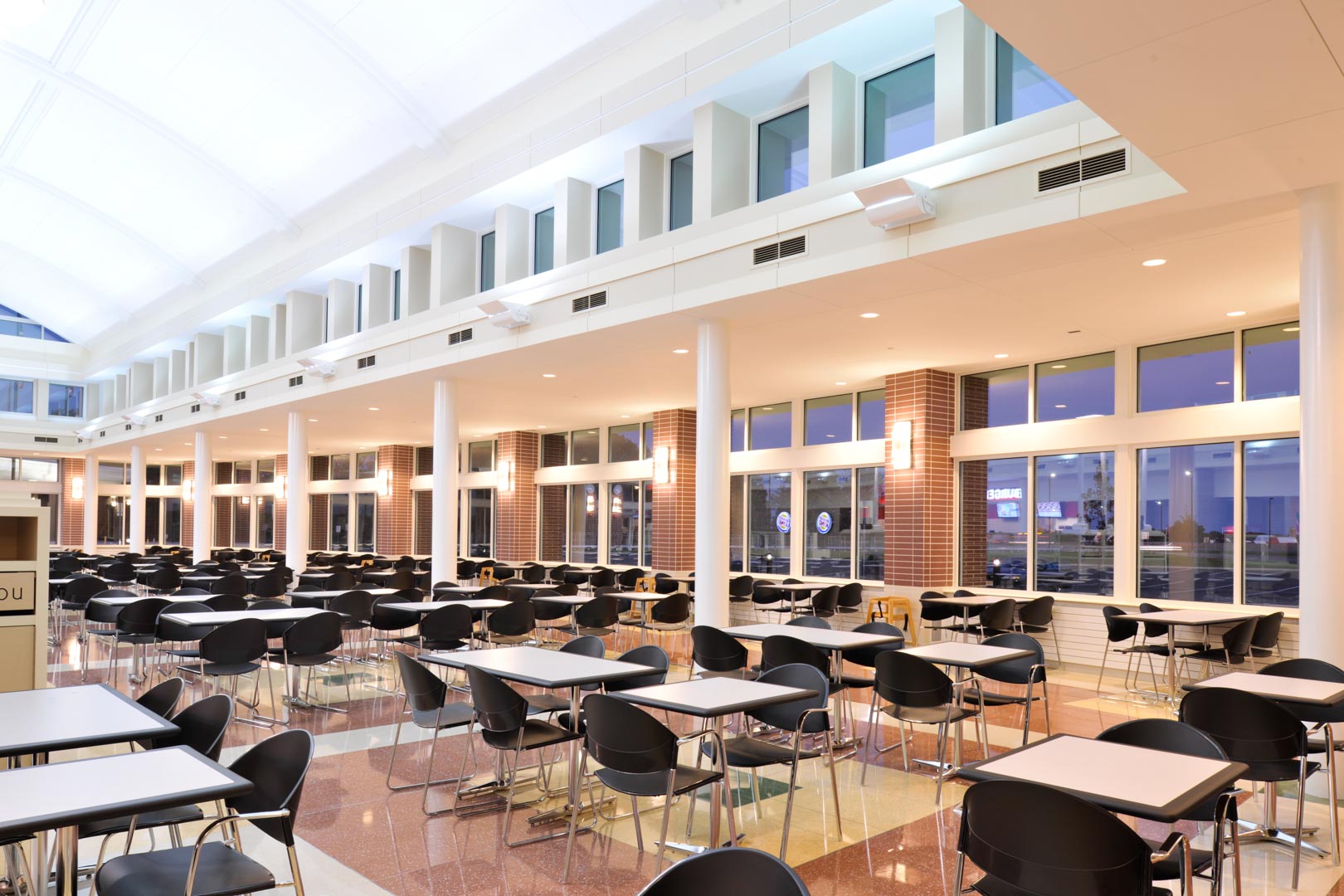 Food court dining area