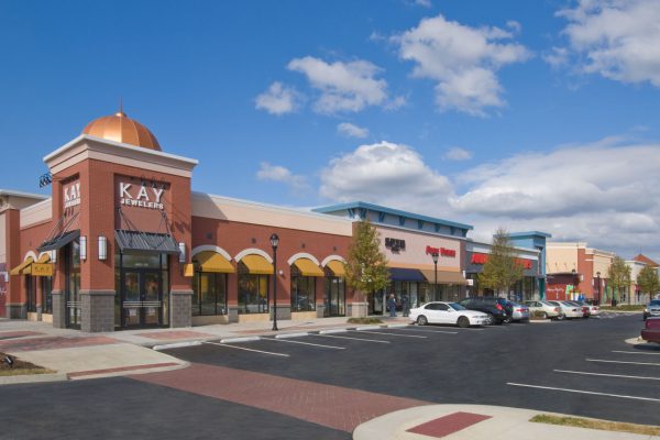 Exterior view of retail tenants