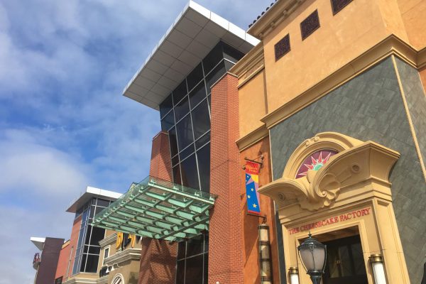 Entrance canopy to retail tenant