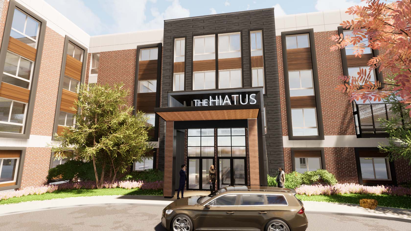 Rendering of building entrance