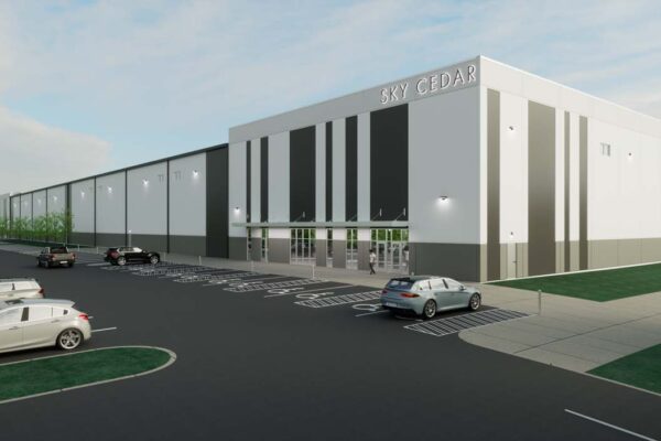 Rendering of a warehouse exterior