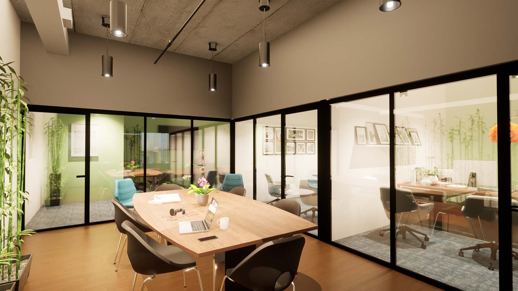 Rendering of updated offices