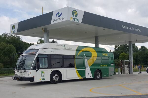 bus at cng station