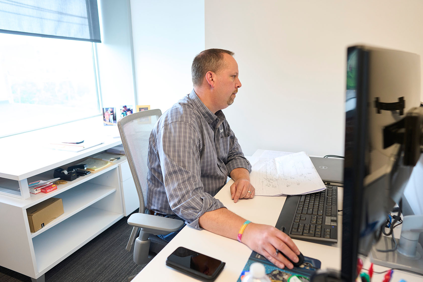 person working at desk