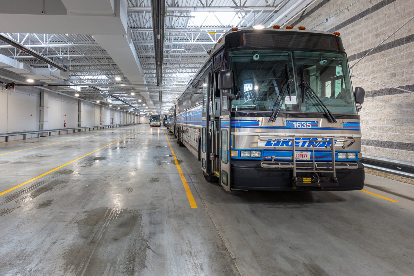 large bus garage