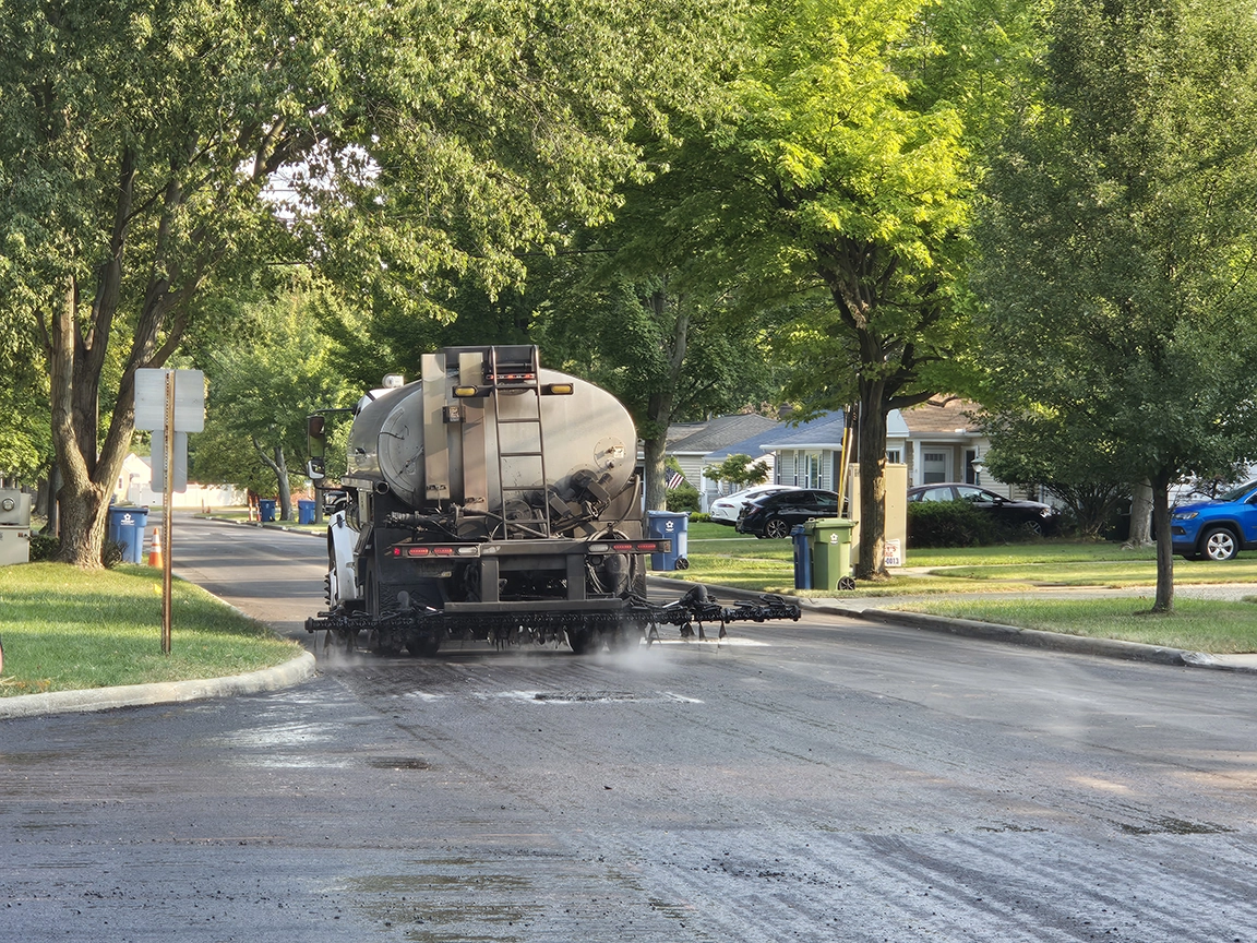 A Parma Heights road in the process of being resurfaced. From Bowen Municipal Engineering