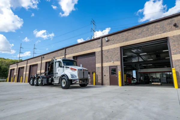 Truck maintenance facility exterior